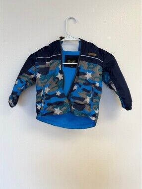 iXtreme Boys 3T Blue Camouflage Star Pattern Jacket with Fleece Lining